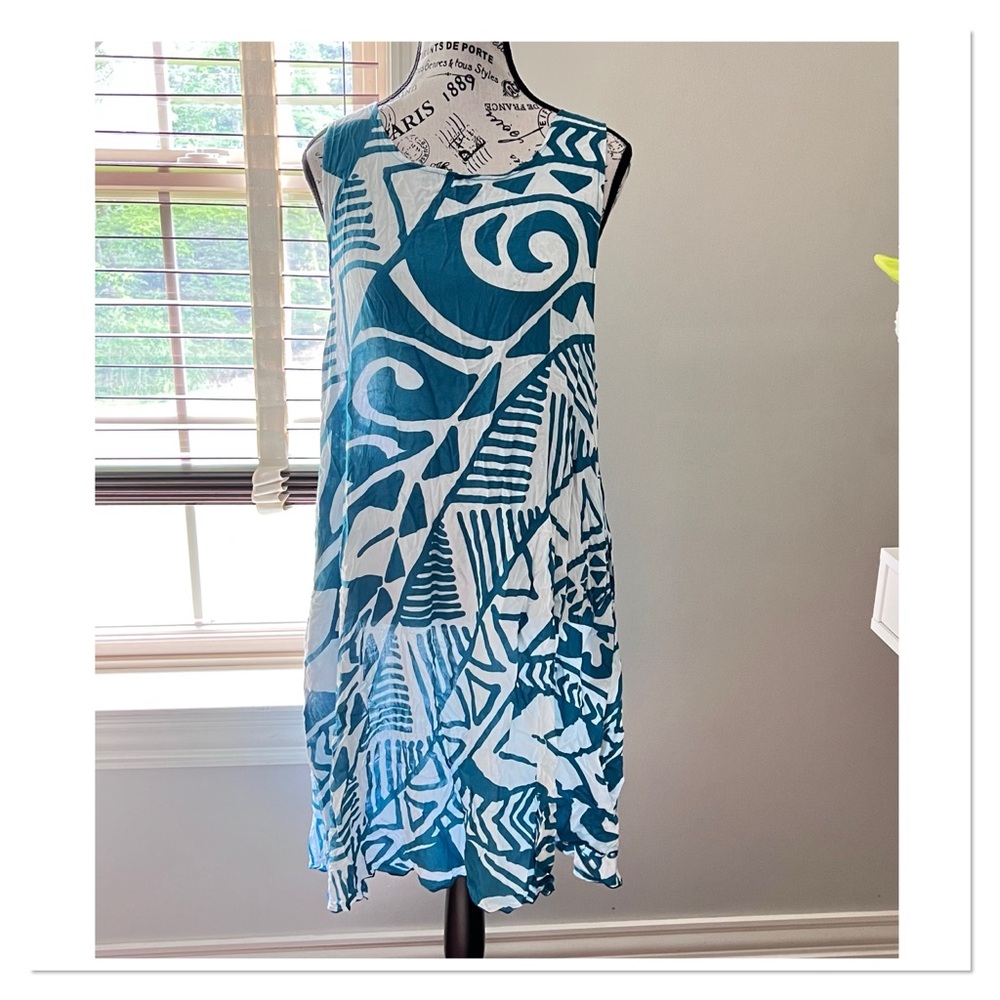 LA TROPICALE Tropical Patterned Sleeveless Dress/Cover up